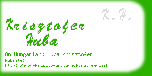 krisztofer huba business card